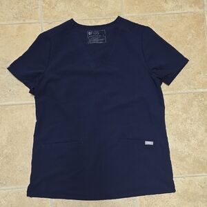 Figs Navy Blue 3 Pocket Casma Scrub Top
